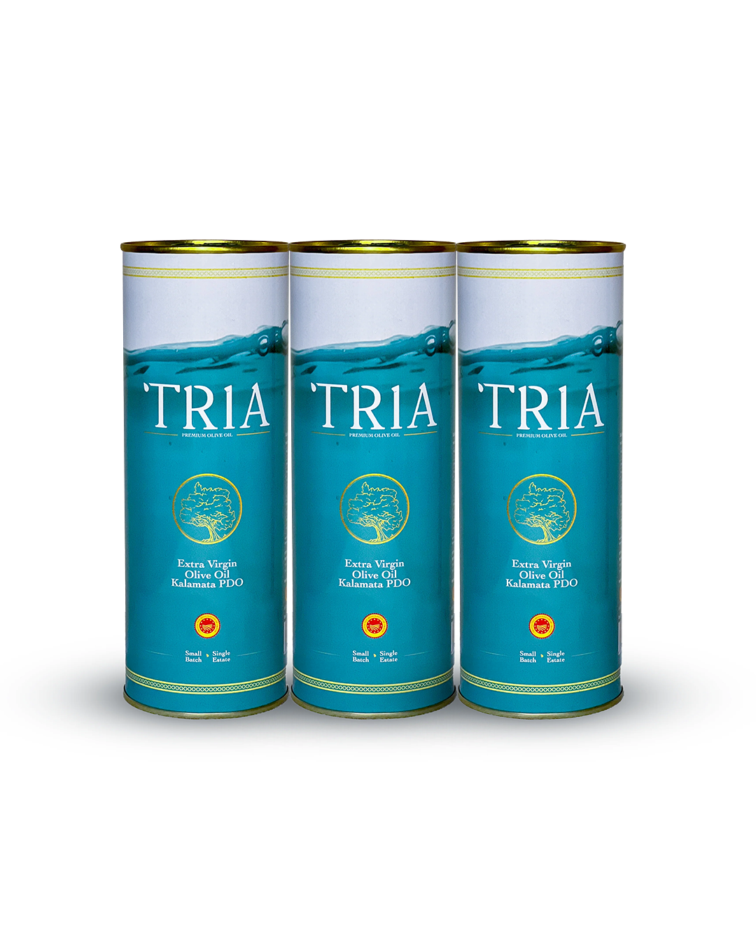TRIA Single Estate Extra Virgin Olive Oil 500ml x3 | 3 Cans Bundle